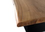 GINER Y COLOMER Mesa de comedor de madera de acacia y metal Natural y Negro